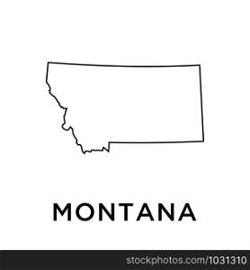 Montana map icon design trendy