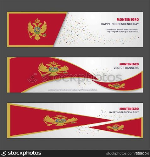 Montenegro independence day abstract background design banner and flyer, postcard, landscape, celebration vector illustration