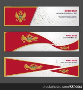 Montenegro independence day abstract background design banner and flyer, postcard, landscape, celebration vector illustration