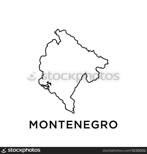 Montenegro map icon design trendy