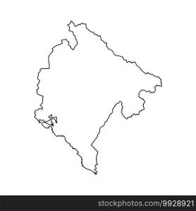 Montenegro map icon vector symbol design