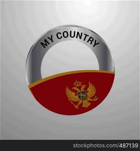 Montenegro My Country Flag badge