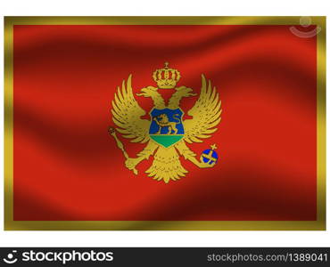 Montenegro National flag. original color and proportion. Simply vector illustration background, from all world countries flag set for design, education, icon, icon, isolated object and symbol for data visualisation