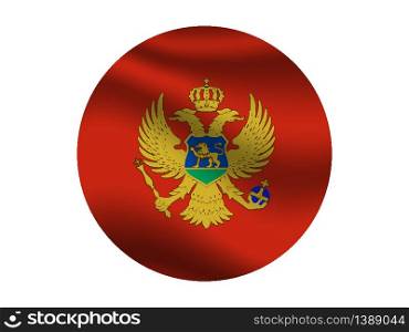 Montenegro National flag. original color and proportion. Simply vector illustration background, from all world countries flag set for design, education, icon, icon, isolated object and symbol for data visualisation