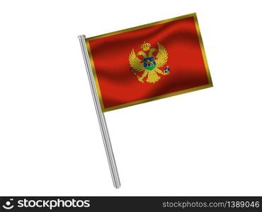 Montenegro National flag. original color and proportion. Simply vector illustration background, from all world countries flag set for design, education, icon, icon, isolated object and symbol for data visualisation