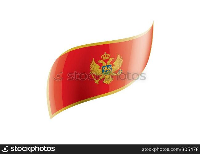montenegro national flag, vector illustration on a white background. montenegro flag, vector illustration on a white background
