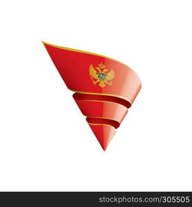 montenegro national flag, vector illustration on a white background. montenegro flag, vector illustration on a white background