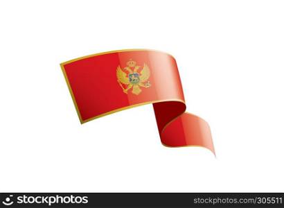 montenegro national flag, vector illustration on a white background. montenegro flag, vector illustration on a white background