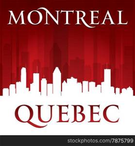 Montreal Quebec Canada city skyline silhouette. Vector illustration