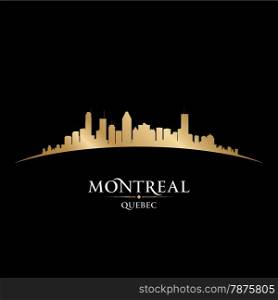 Montreal Quebec Canada city skyline silhouette. Vector illustration
