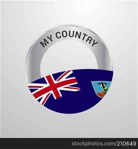 Montserrat My Country Flag badge