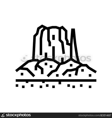 monument valley line icon vector. monument valley sign. isolated contour symbol black illustration. monument valley line icon vector illustration