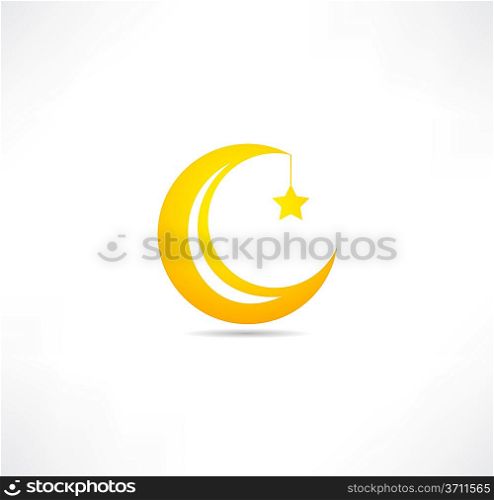 Moon and star icon