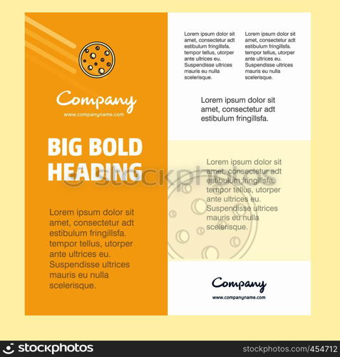 Moon Business Company Poster Template. with place for text and images. vector background