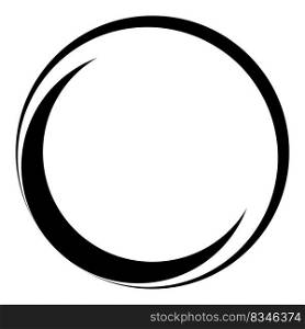 Moon circle logo water modern center o orbit icon business