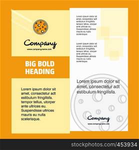 Moon Company Brochure Title Page Design. Company profile, annual report, presentations, leaflet Vector Background