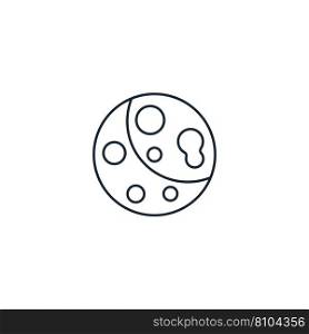 Moon creative icon line from space exploration Vector Image