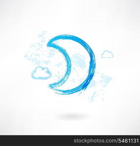 Moon grunge icon