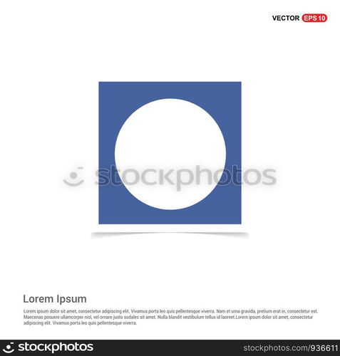 Moon Icon - Blue photo Frame