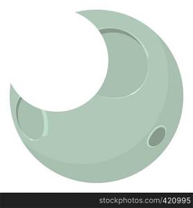 Moon icon. Cartoon illustration of moon vector icon for web. Moon icon, cartoon style