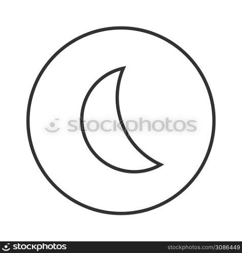 Moon icon. Crescent illustration symbol. Sign half luna vector neumorphism.