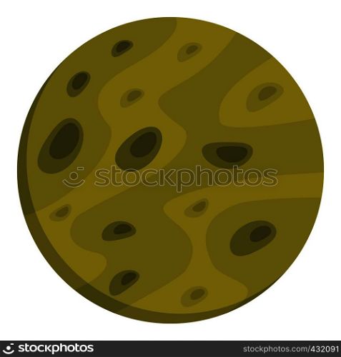 Moon icon flat isolated on white background vector illustration. Moon icon isolated