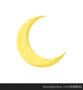 Moon icon in cartoon style on a white background. Moon icon in cartoon style