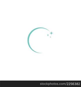 Moon icon logo flat design illustration template
