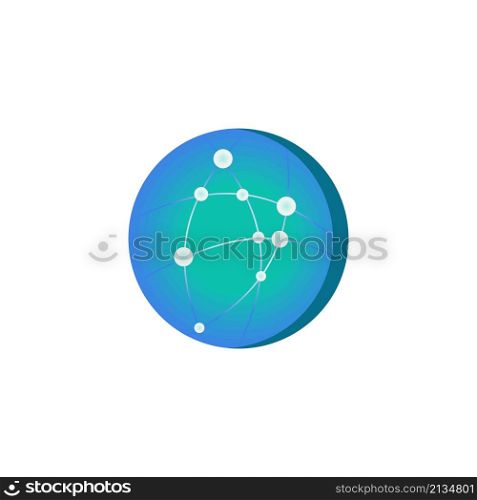 moon icon vector design template white on background