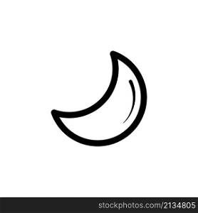 moon icon vector design template white on background