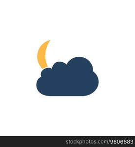 Moon Icon Vector. Flat color symbol. Moon Icon Vector