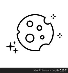 moon icon vector illustration logo design