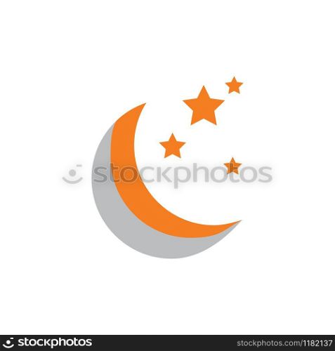 Moon ilustration logo vector template