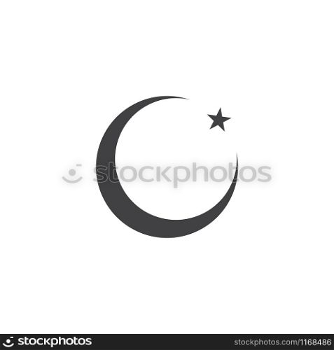 Moon night graphic design template vector isolated
