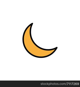 Moon, Night, Sleep, Natural Business Logo Template. Flat Color