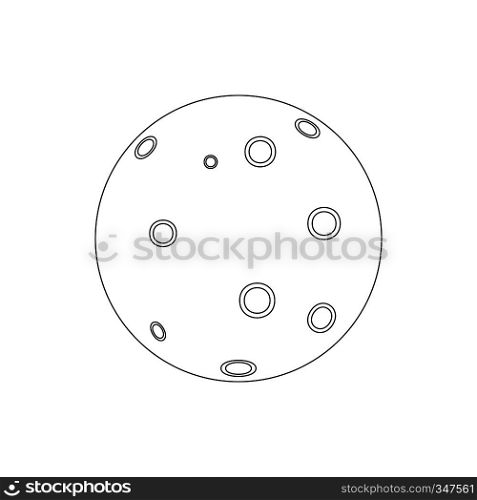 Moon or planet icon in isometric 3d style on a white background. Moon or planet icon, isometric 3d style