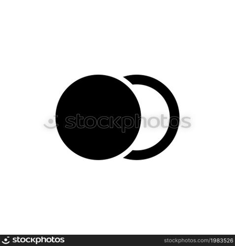 Moon Phase, Astronomy Lunar Eclipse. Flat Vector Icon illustration. Simple black symbol on white background. Moon Phase, Astronomy Lunar Eclipse sign design template for web and mobile UI element. Moon Phase, Astronomy Lunar Eclipse. Flat Vector Icon illustration. Simple black symbol on white background. Moon Phase, Astronomy Lunar Eclipse sign design template for web and mobile UI element.