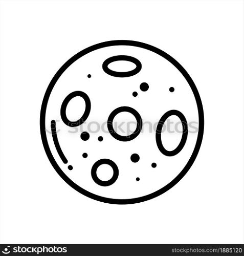 moon - planet - space icon vector design template in white background