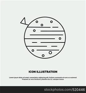 moon, planet, space, squarico, earth Icon. Line vector gray symbol for UI and UX, website or mobile application. Vector EPS10 Abstract Template background