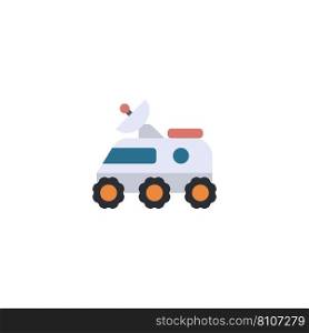 Moon rover creative icon flat from space Vector Image