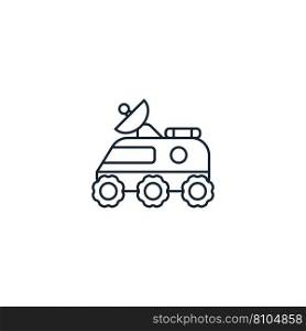 Moon rover creative icon line from space Vector Image