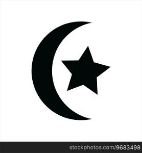 moon Star icon vector illustration logo design