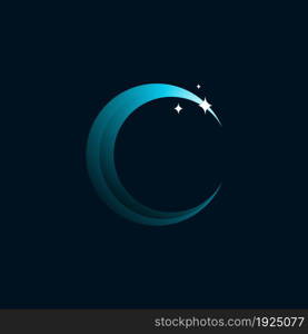 Moon Vector icon design illustration Template