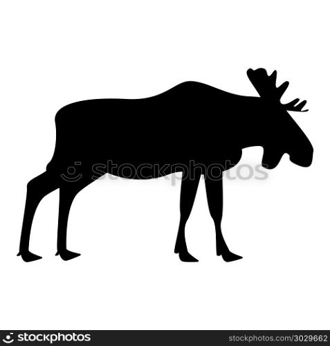 Moose elt icon black color vector illustration flat style simple image