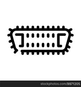 mop head line icon vector. mop head sign. isolated contour symbol black illustration. mop head line icon vector illustration flat