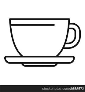 Morning coffee cup icon outline vector. Work time. Job hour. Morning coffee cup icon outline vector. Work time