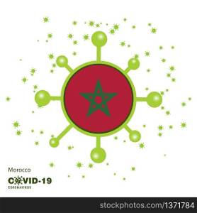 Morocco Coronavius Flag Awareness Background. Stay home, Stay Healthy. Take care of your own health. Pray for Country