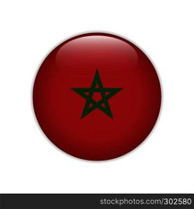 Morocco flag on button