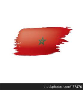 Morocco flag, vector illustration on a white background. Morocco flag, vector illustration on a white background.