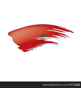 Morocco flag, vector illustration on a white background. Morocco flag, vector illustration on a white background.